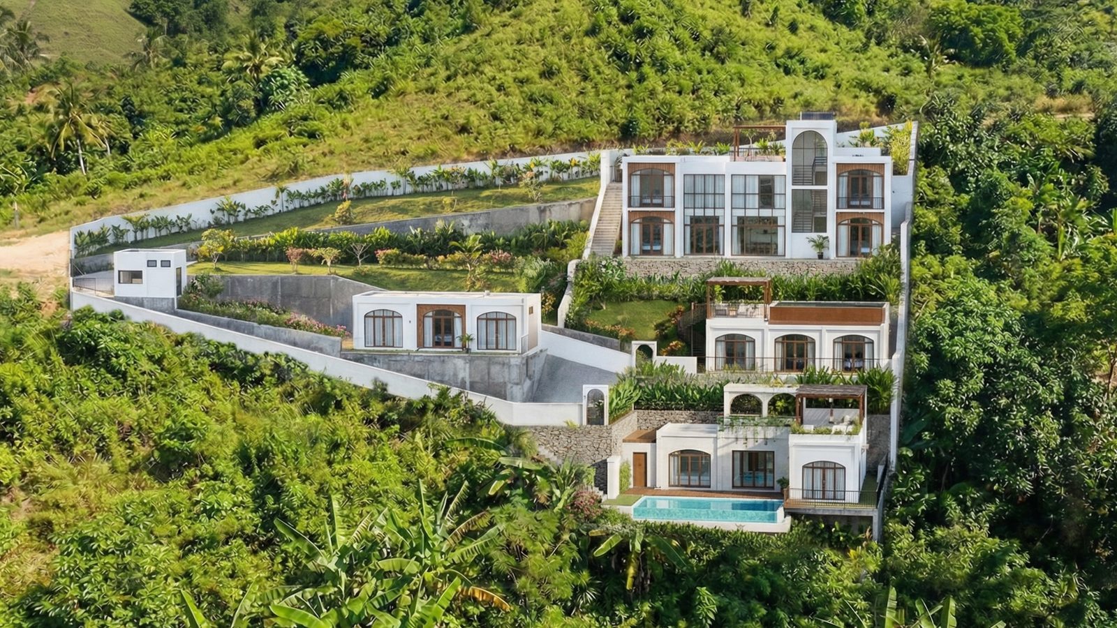 ALVA Living development render — hillside villas in Lombok